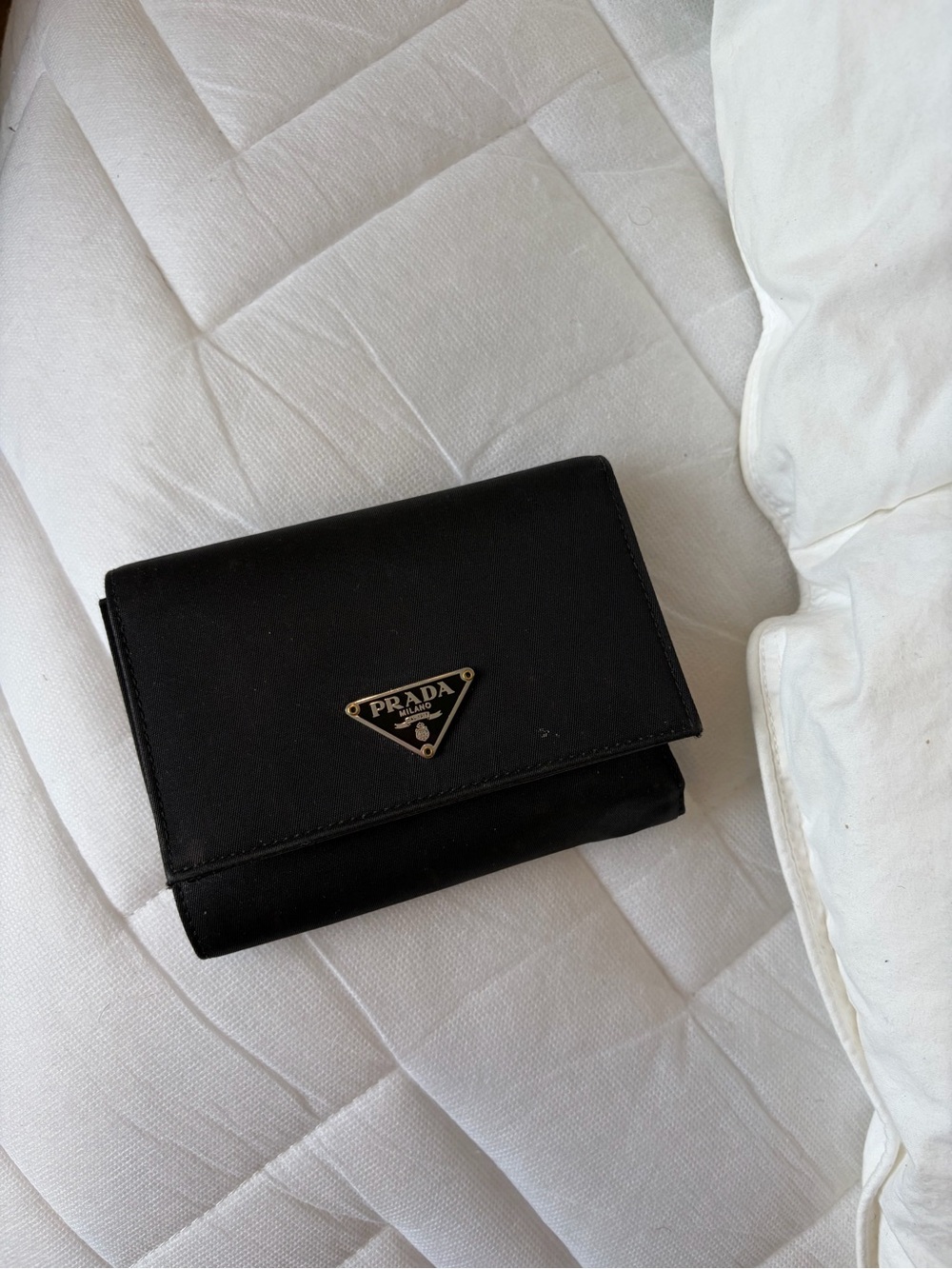 Prada Black Nylon Triangle Logo Card Holder - Picture 4 of 4